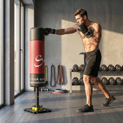 Freestanding Punching Bag, 53" Heavy Duty Boxing Bag With 12 Suction Cups Punching Bag Stands at Gallery Canada