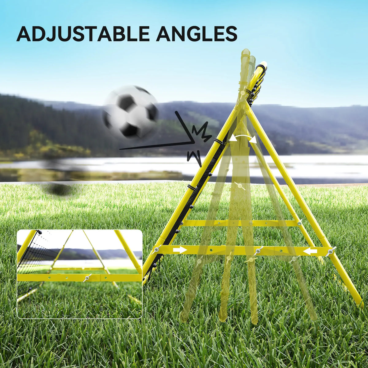 Volleyball Rebounder Net, Football Training Aid, Kickback Target, Yellow Soccer at Gallery Canada