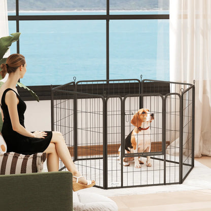 6 Panels Heavy Duty Dog Playpen, 31.5" Height, Portable Foldable Houses, Kennels & Pens at Gallery Canada