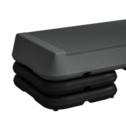 Adjustable Aerobic Stepper, 3-Level 4", 6", 8", 330lbs, Grey Aerobic Equipment at Gallery Canada
