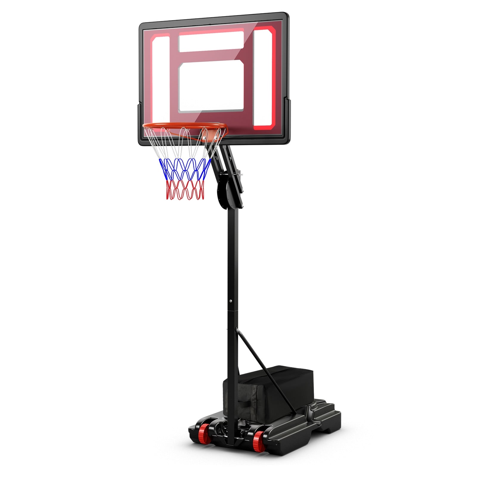 Adjustable Basketball Hoop, 5-10 Feet Height, Indoor Outdoor, Black Sport Equipments Black at Gallery Canada