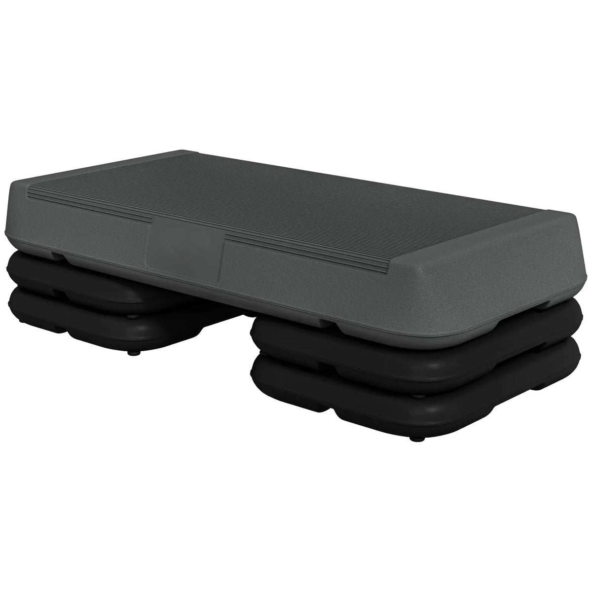 Adjustable Aerobic Stepper, 3-Level 4", 6", 8", 330lbs, Grey Aerobic Equipment Grey, Black at Gallery Canada