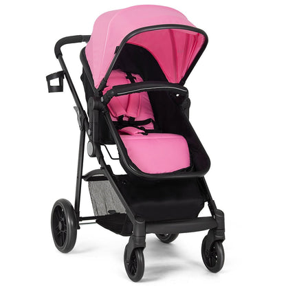 2 In 1 Foldable Newborn Baby Stroller, Pink Baby Strollers Pink at Gallery Canada