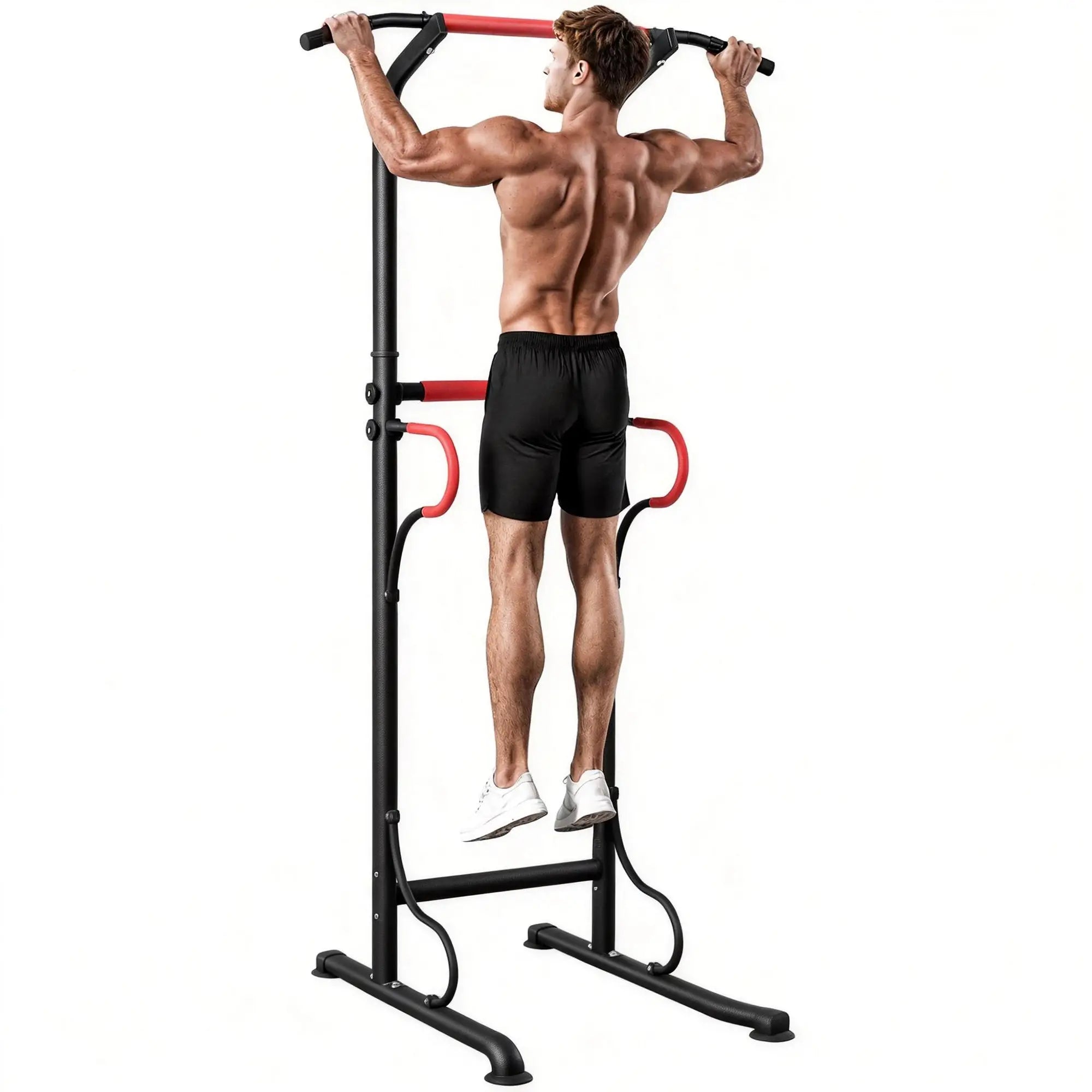 Power Tower Pull Up Bar, Dip Station, Home Gym Equipment Power Towers Black, Red at Gallery Canada