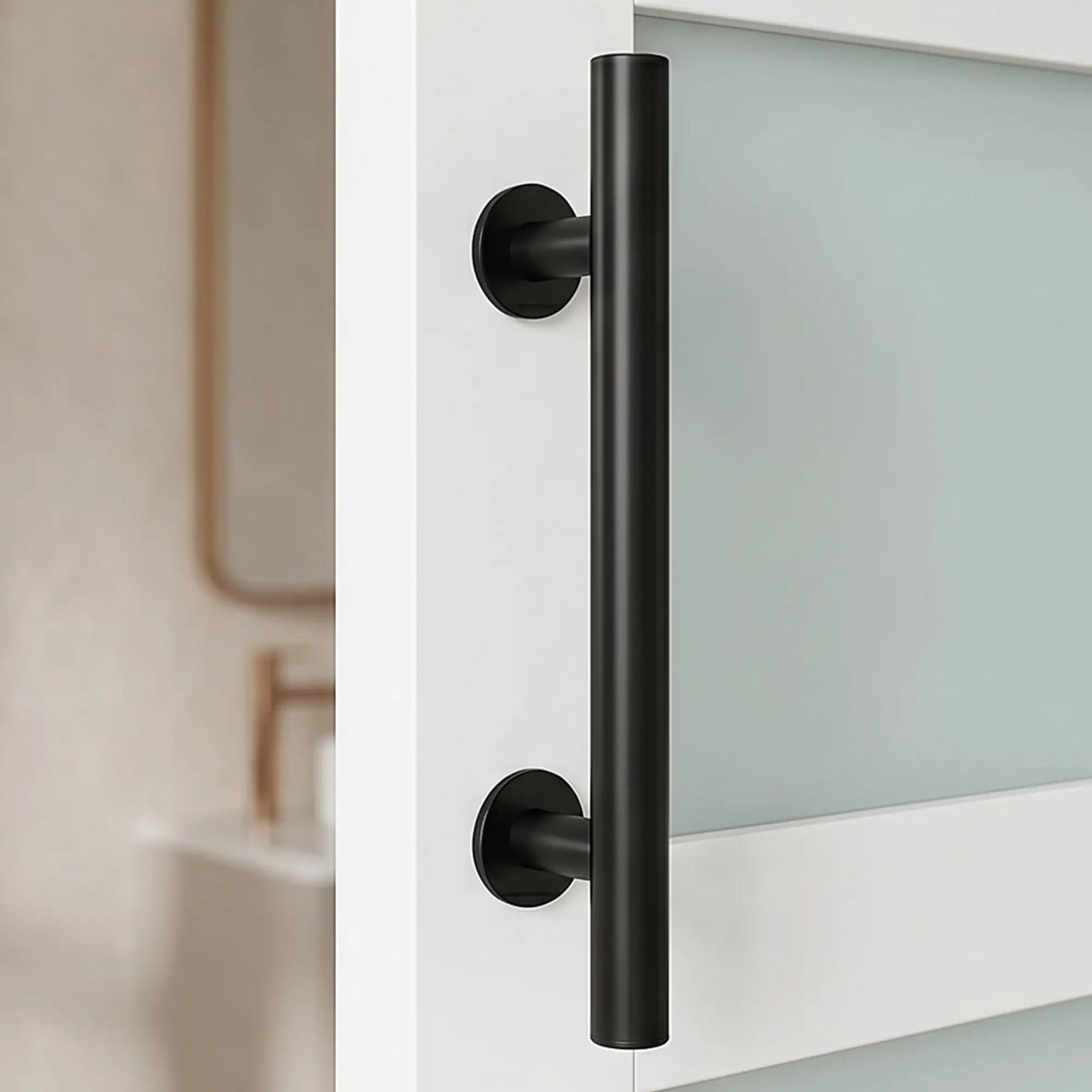 Sliding Barn Door 28x84 In With Hardware Kit, PVC, White Door Hardware at Gallery Canada