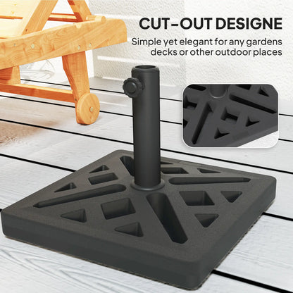 Umbrella Base, 33lbs HDPE Outdoor Stand with Cut-Out Design