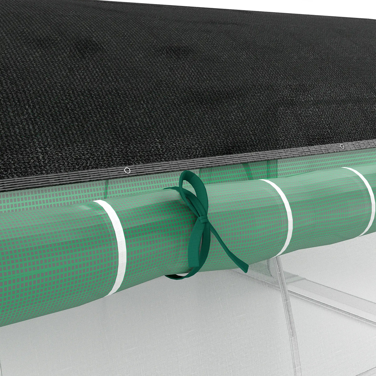 Walk-in Tunnel Greenhouse, 10' x 13' x 6.5', Mesh Sidewalls, 2 Doors, Green Tunnel Greenhouses at Gallery Canada