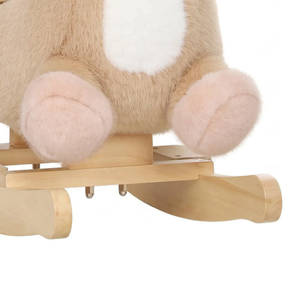 Toddler Rocking Horse, Deer Sound Seat Belt Rocking Stopper, Brown, Brown Rocking Horses at Gallery Canada