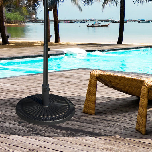 Round Umbrella Base, 31.5 Lbs Resin Stand, Φ19.1, Bronze Umbrella Bases Bronze at Gallery Canada