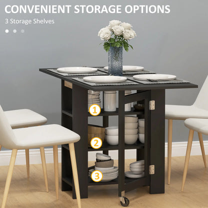 Folding Dining Table With Storage, Drop Leaf Kitchen Table, Black Bar Tables & Dining Tables at Gallery Canada