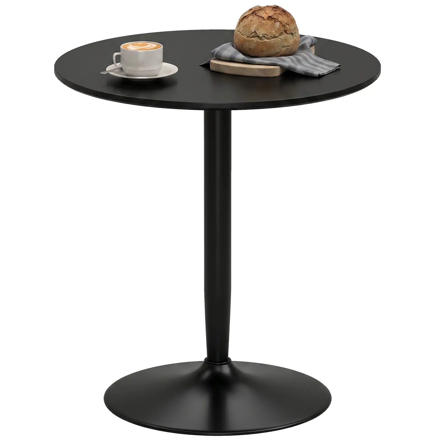 Modern Kitchen Table for 2, Round Dining Table, Steel Base, Black Bar Tables & Dining Tables at Gallery Canada