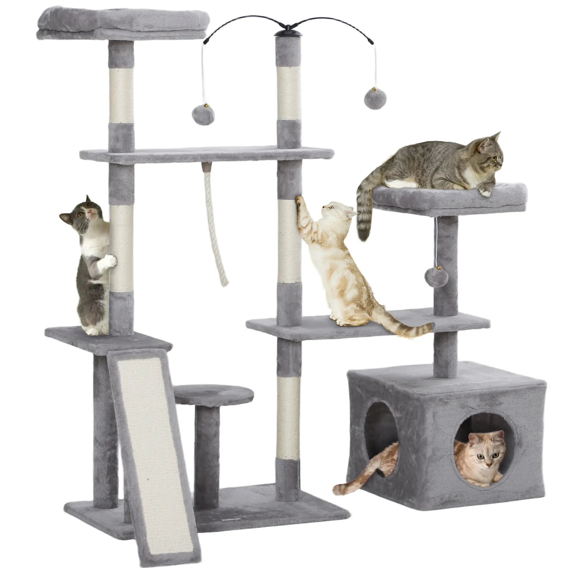 53 Cat Tree, Scratching Posts, Condo, Beds, Platforms, Light Grey Cat Towers at Gallery Canada