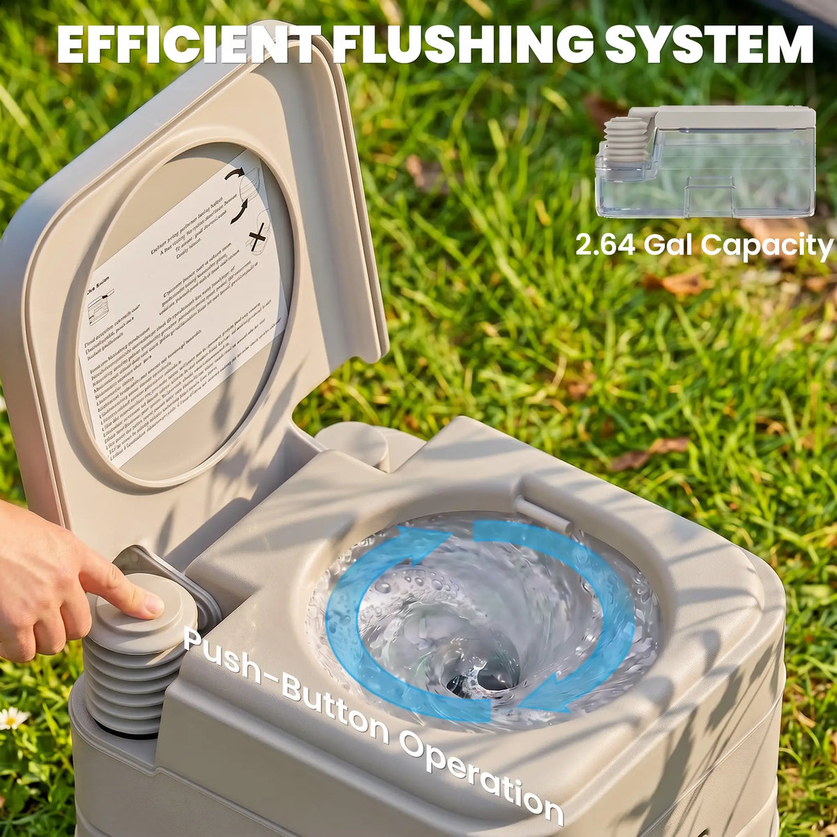 Portable Travel Toilet, Flushable Tank, Camping, Boating, 2.6 Gallon (10L) Camping Toilets at Gallery Canada
