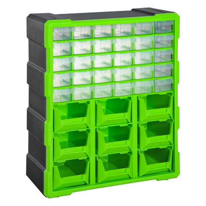 Plastic 39 Drawer Parts Organizer, Wall Mount Storage Cabinet, Green Tool Organizers Green at Gallery Canada