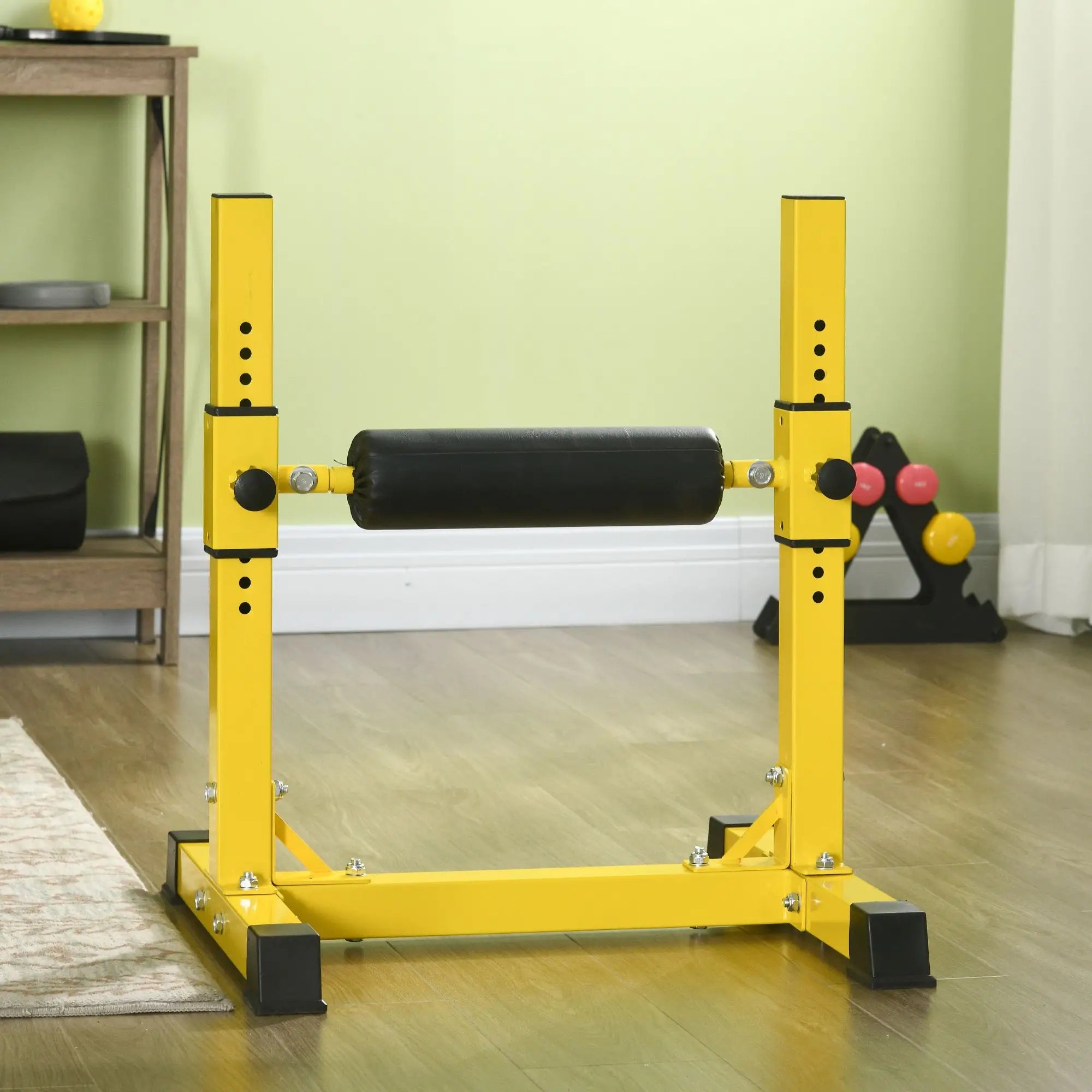 Bulgarian Split Squat Stand, 12-Level Adjustable, Yellow Squat Machine at Gallery Canada