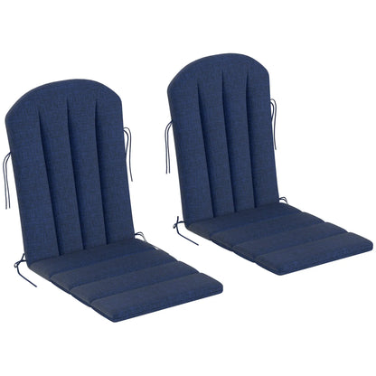Set of 2 Patio Chair Cushions, High Back, High-Density Foam, Navy Blue Patio Chair Cushions at Gallery Canada