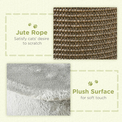 23" Cat Scratching Post, Covered Plush, Play Balls, Indoor Cats, Grey Cat Posts at Gallery Canada