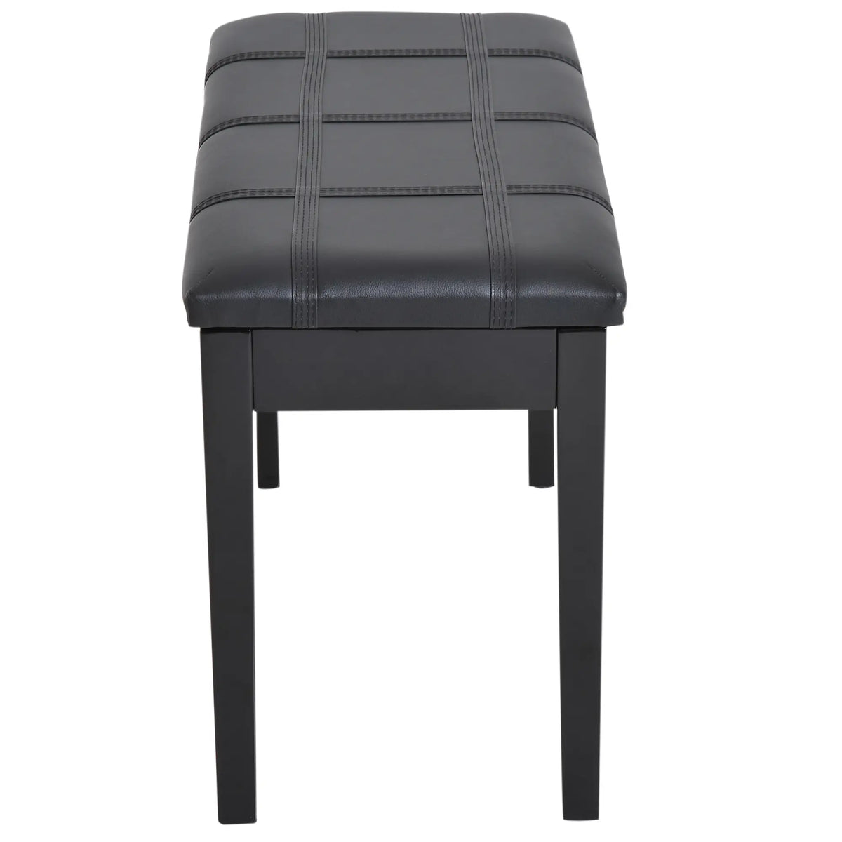Classic Piano Bench, PU Leather, Rubber Wood Legs, Black Piano Benches at Gallery Canada