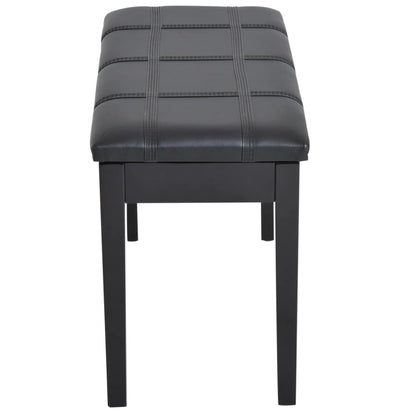 Classic Piano Bench, PU Leather, Rubber Wood Legs, Black Piano Benches at Gallery Canada