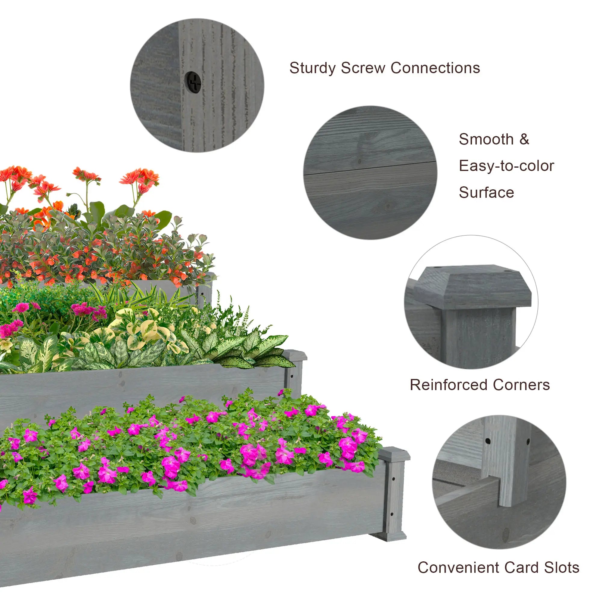 3-Tier Garden Bed Planter Box, 49