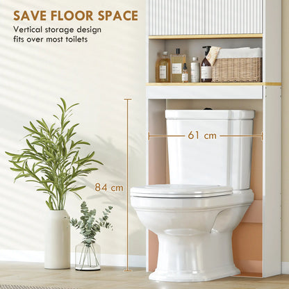 Adjustable Over Toilet Storage Shelf, White Oak, 24 Inch, White Over The Toilet Storage at Gallery Canada