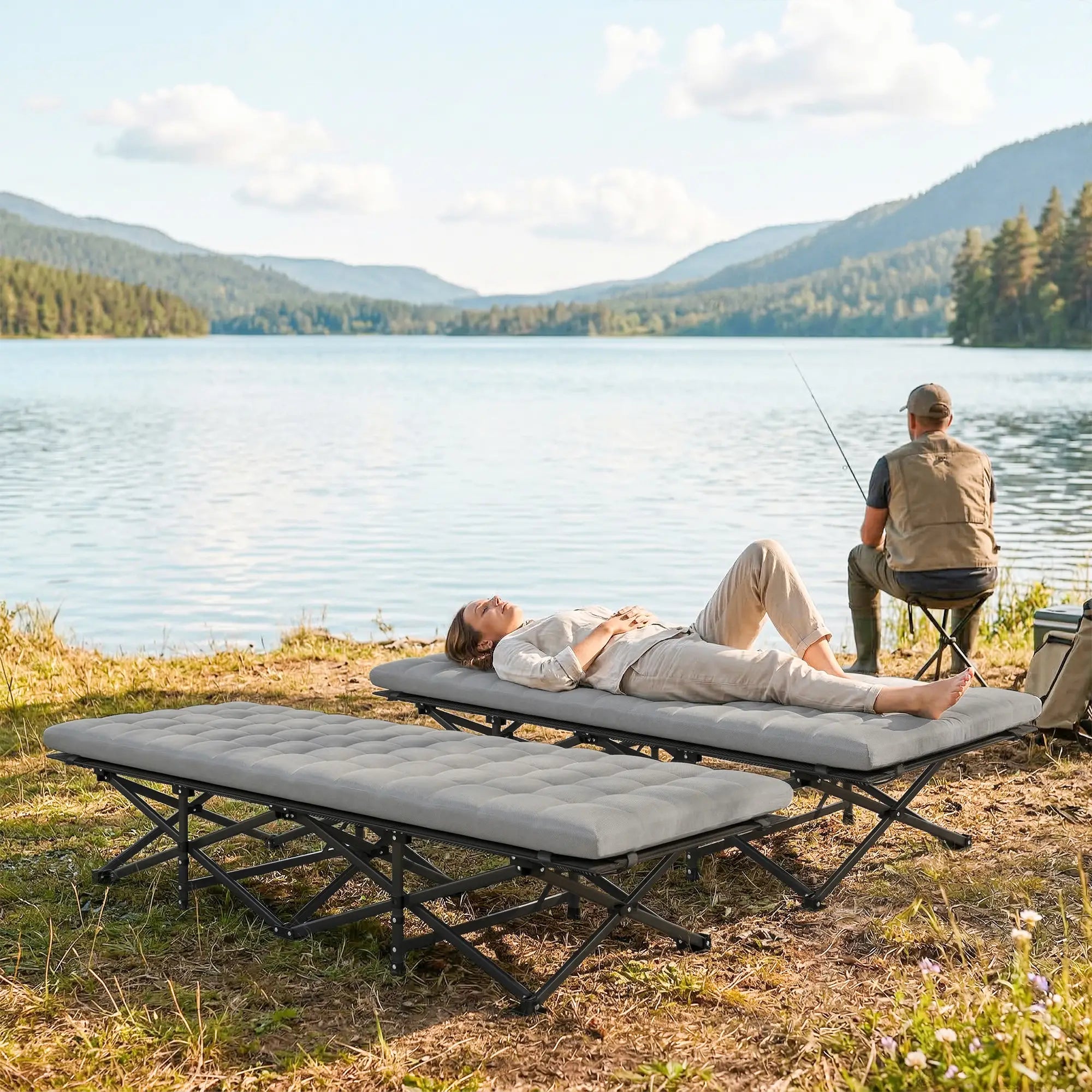 Set of 2 Camping Cots, 32