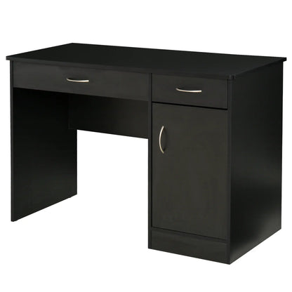 Computer Desk With Storage Drawers, Black Writing Desks at Gallery Canada