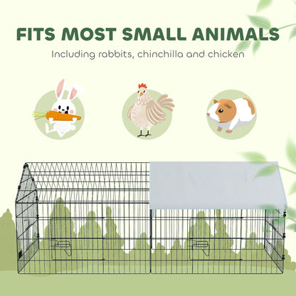 73" Small Animal Cage With Roof, Indoor Outdoor Use, Silver Chicken Coops at Gallery Canada