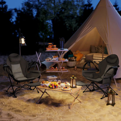 Hammock Camping Chair Set of 2, Adjustable Back, Cup Holder, Padded Seat Picnic Tables & Camping Chairs at Gallery Canada