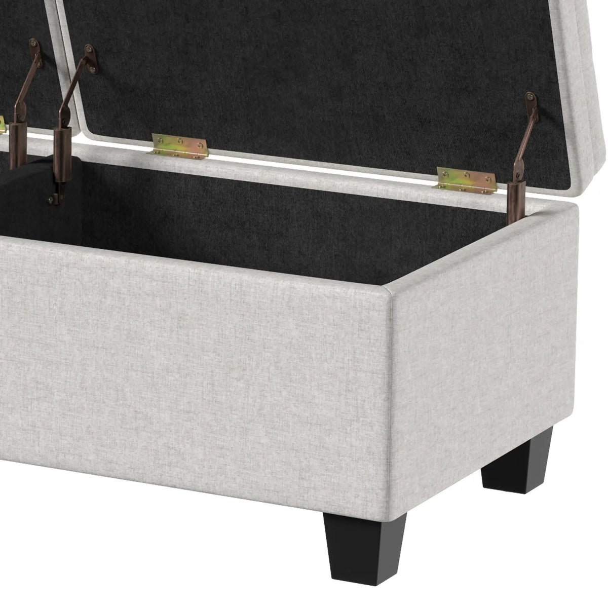 51.2" Storage Ottoman Bench, End of Bed Bench, Cream White Storage Ottomans & Benches at Gallery Canada