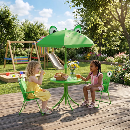 Kids Folding Picnic Table Set, Outdoor Garden, Green Kids Outdoor Furniture at Gallery Canada