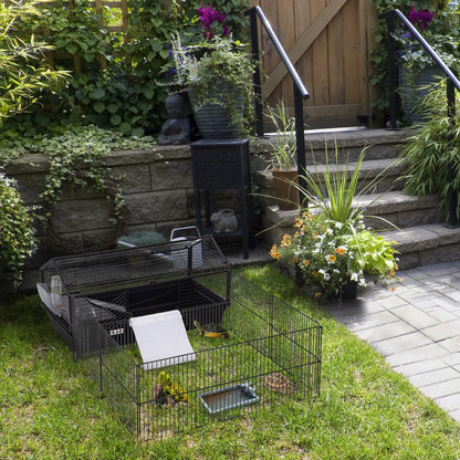 Metal Small Animal Cage, Rabbit Cage, 34.6" L x 50.6" W x 22" H Houses & Habitats at Gallery Canada