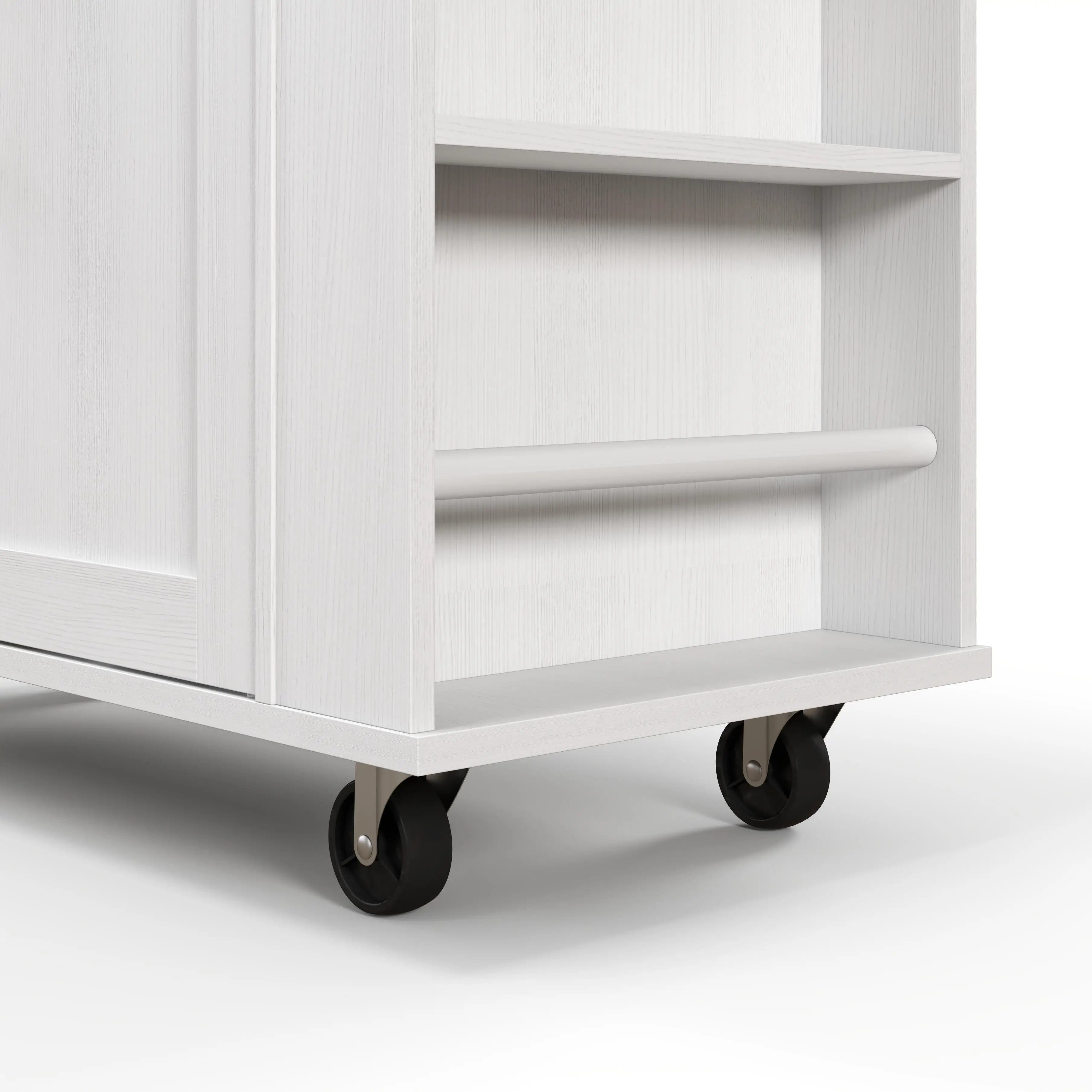 Rolling Kitchen Island with Wheels, Power Outlets, Drawer, Doors Kitchen Islands & Kitchen Carts at Gallery Canada