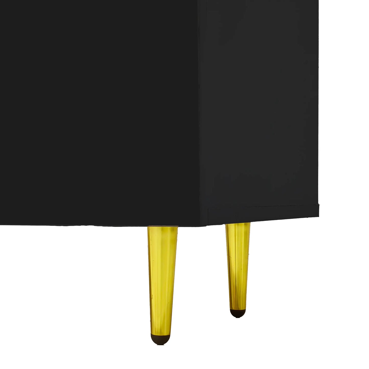 Modern TV Stand, 4 Doors, Soft-Close Hinges, 67" L x 13.5" W x 18" H, Black TV Stands at Gallery Canada