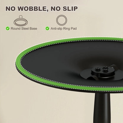 27.6" Round Kitchen Table for 2, Wood Veneer, Steel Base, Natural Dining Tables at Gallery Canada