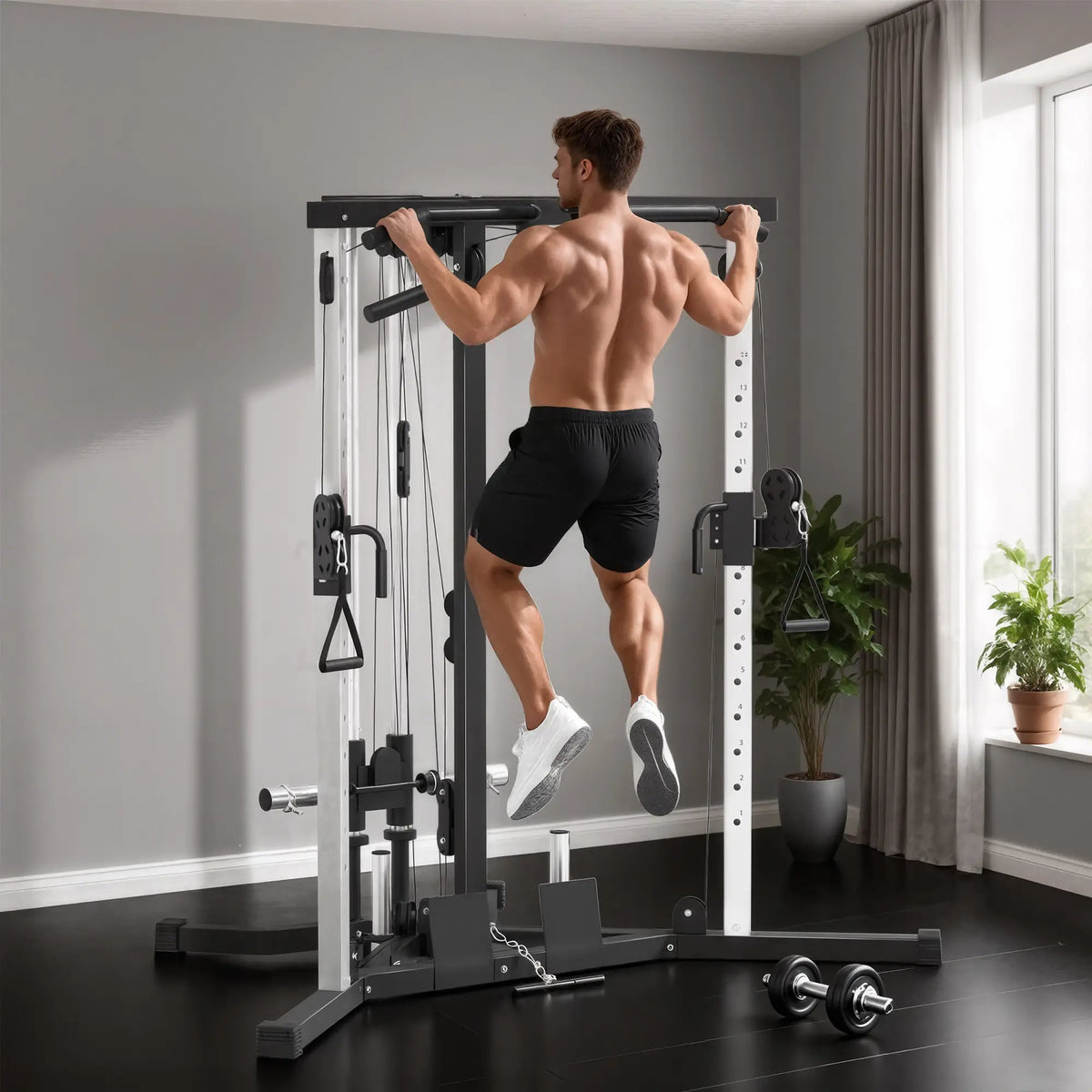 Multifunctional Home Gym, Pull Up Bar, 15-Position Adjustable Power Towers at Gallery Canada