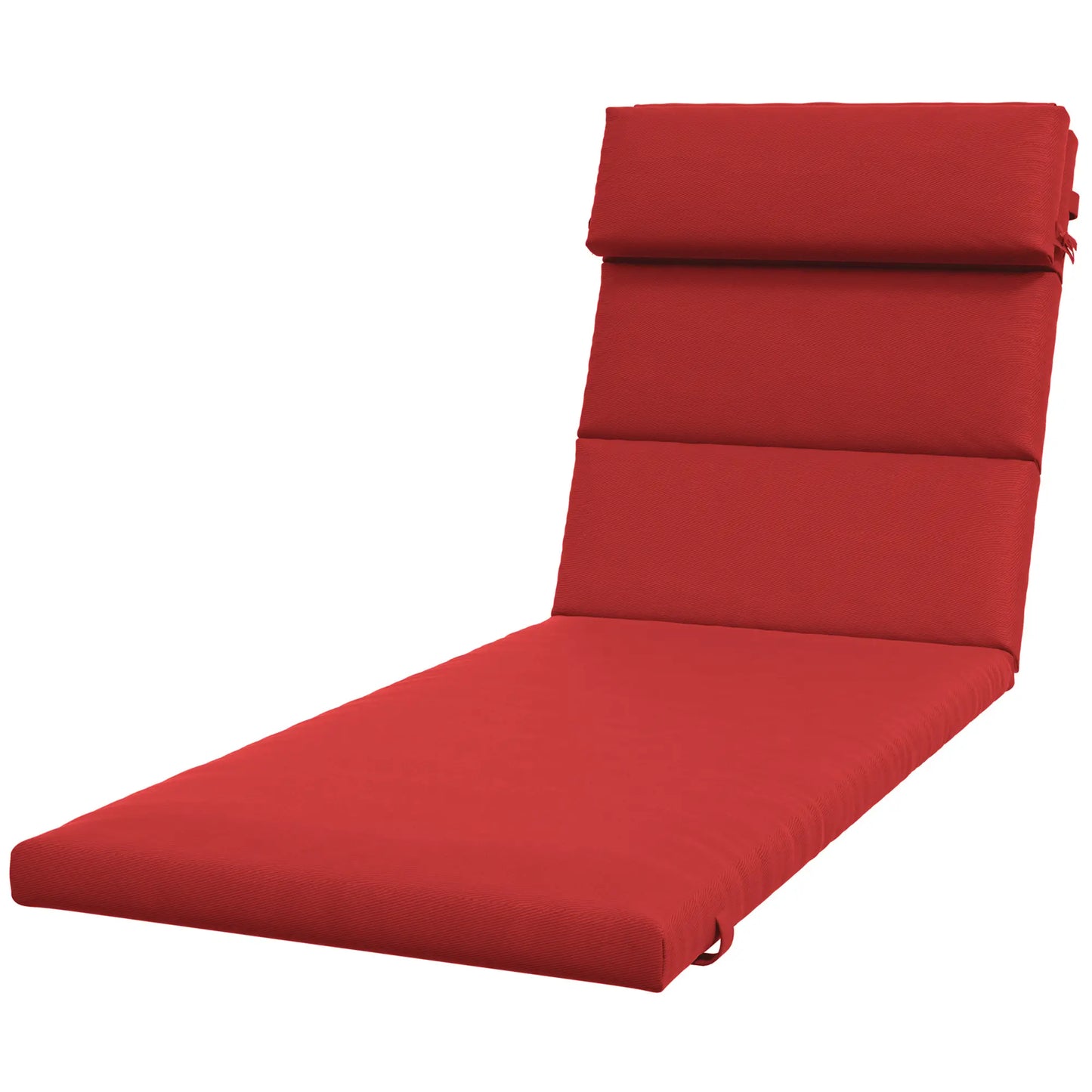 Patio Chaise Lounge Cushion with Headrest, Wine Red Patio Chair Cushions Wine Red at Gallery Canada