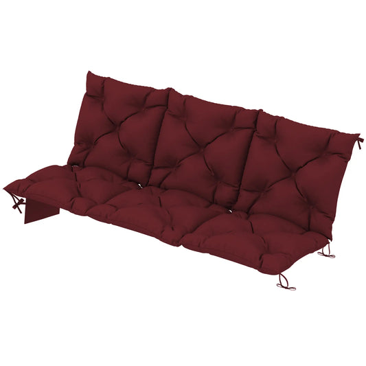 Water-Repellent Bench Cushion, 59.1" x 39.4", Wine Red Patio Chair Cushions Wine Red at Gallery Canada