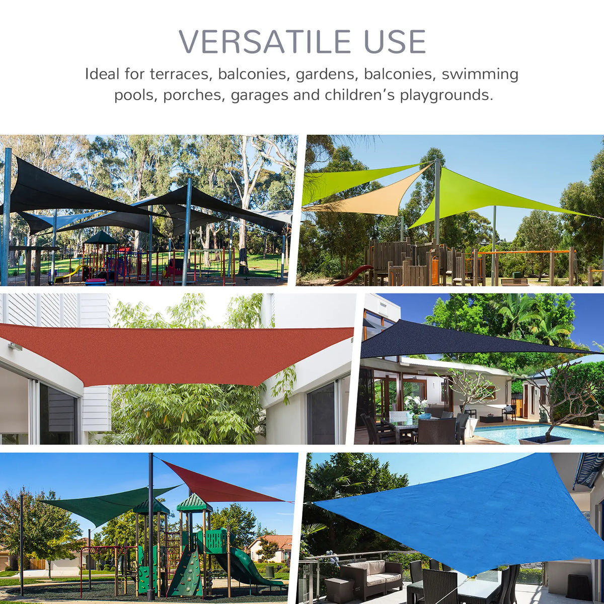 Triangle 10' X 10' X 10' Sun Shade Sail, UV Block Canopy For Patio Deck, Sand Shade Sails at Gallery Canada