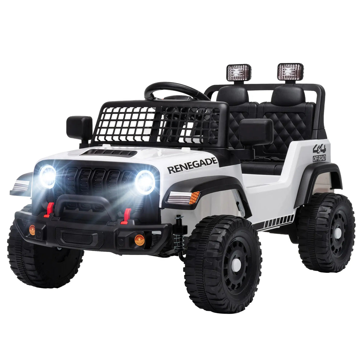 12V Ride On Truck Car, Remote, Soft Start, Ages 2-4, White Electric Toy Cars Multi Colour at Gallery Canada