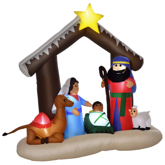 6ft Christmas Inflatable, Bible Arch Jesus' Birth, Holiday Yard Decoration Christmas Inflatables White, Brown, Red, Green, Blue, Yellow at Gallery Canada
