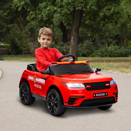 12V Kids Electric Fire Truck, Remote Control, Spring Suspension, Red Electric Toy Cars at Gallery Canada