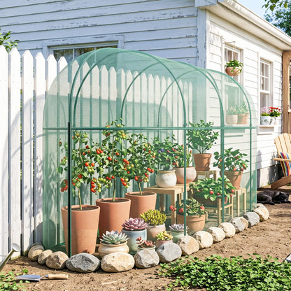 9.8' x 3.3' Plant Protector Tent, Crop Cage, Zipped Door, Ground Stakes Walk In Greenhouses at Gallery Canada