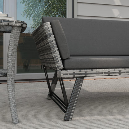Convertible Wicker Loveseat, Grey Patio Chaise Lounge, Grey Patio Furniture Sets at Gallery Canada