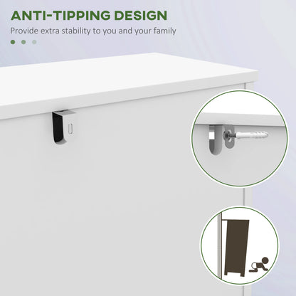 Narrow Shoe Storage, 3 Flip Drawers, Adjustable Shelves, Holds 12 Pairs, White Shoe Storage Cabinets & Racks at Gallery Canada
