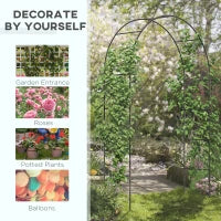7.9FT Metal Garden Arch Trellis, Outdoor Arbor for Climbing Plants Trellises at Gallery Canada