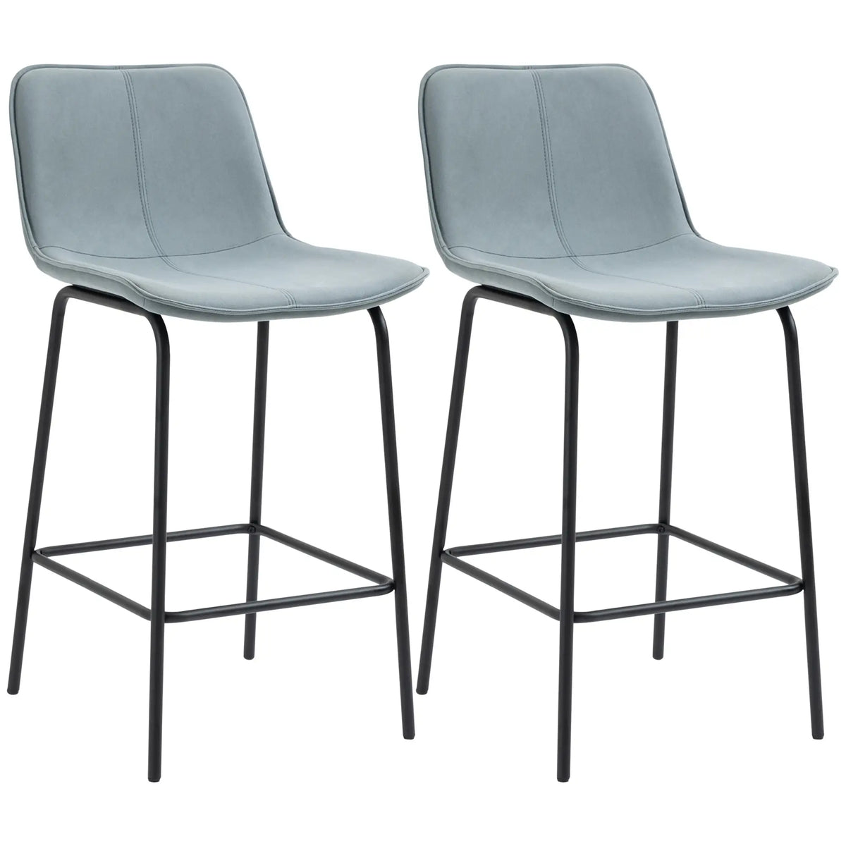 Upholstered Counter Height Bar Stools, Set of 2, Steel Legs Bar Stools at Gallery Canada