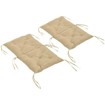 Set of 2 Garden Chair Cushions Seat Pad with Backrest for Sunbeds, Rocking Chairs, Loungers, Outdoor &; Indoor Use Patio Chair Cushions at Gallery Canada