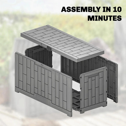 60 Gallon Resin Deck Box, Lockable Outdoor Storage Box Deck Box & Outdoor Storage at Gallery Canada