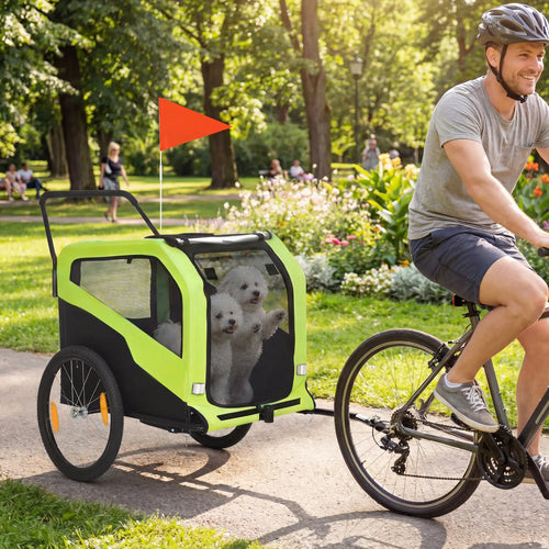Dog Bike Trailer for Large Dogs, Green